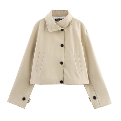 Simple and versatile short long sleeved windbreaker